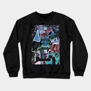 Dive into Mystery - A MaleMask NFT with HawaiianEye Color and GrayItem Crewneck Sweatshirt